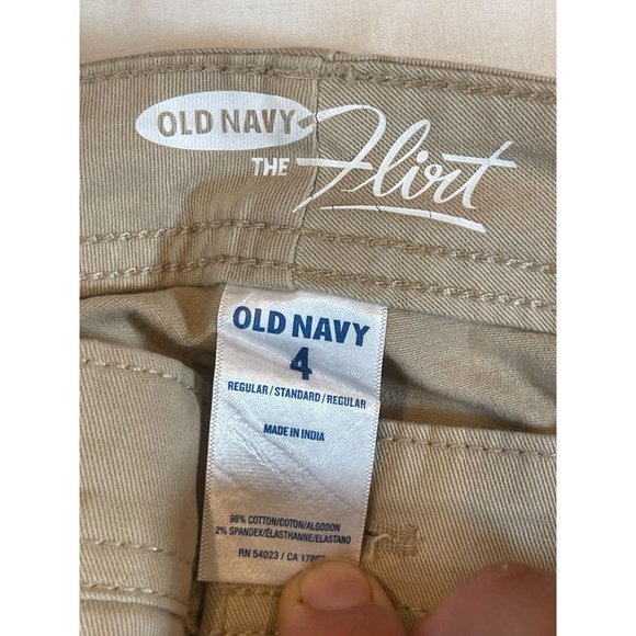 NWT Old Navy Women Chino Pant V/306028 the Flirt Flare Leg Stretch Khaki Size 4 - Picture 8 of 9